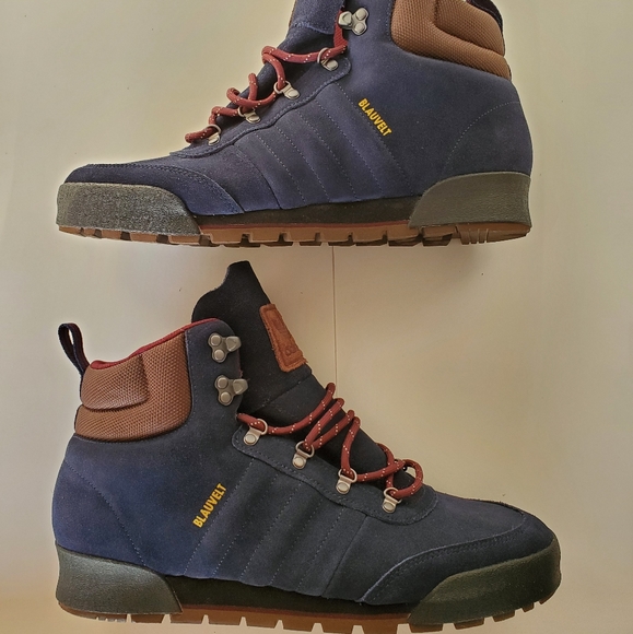 New Men's Adidas Jake Blauvelt Boot 2.0 Suede Blue Size 8 - Picture 3 of 6